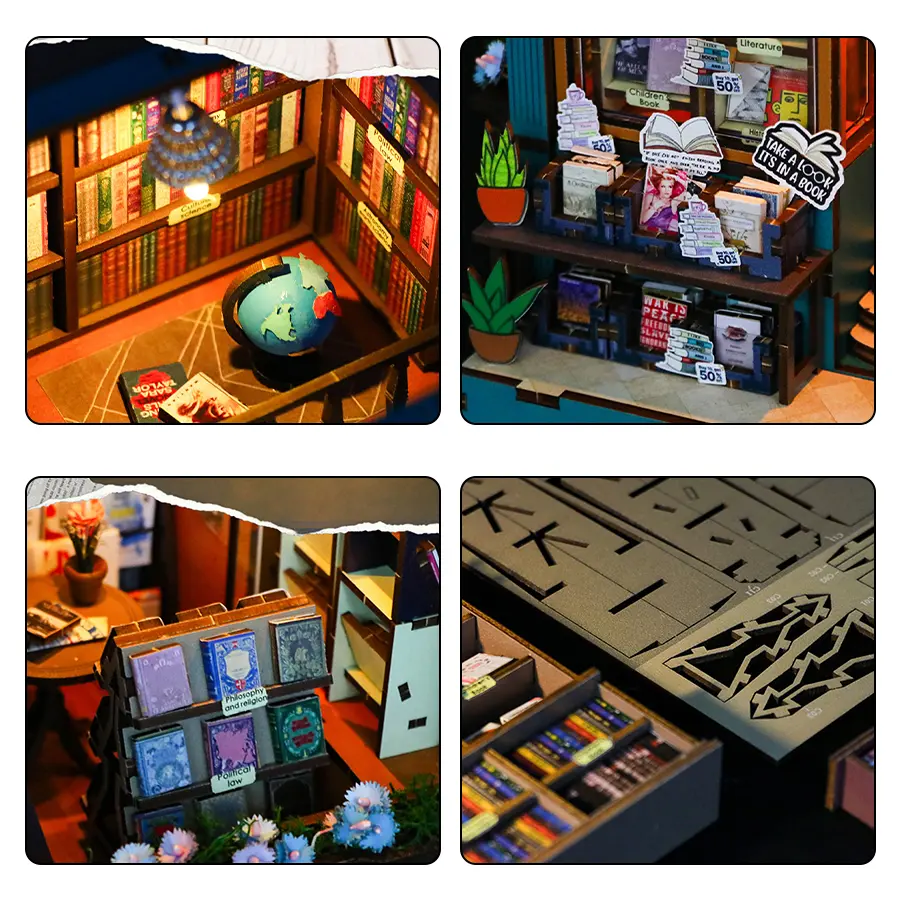 China DIY Wooden Mini Bookstore Model Kit - Customizable Decor from China Suppliers & Factory Manufacturers, Quotes