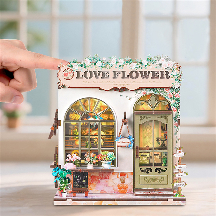 Vintage Flower Shop Miniature Assembly Model (3)