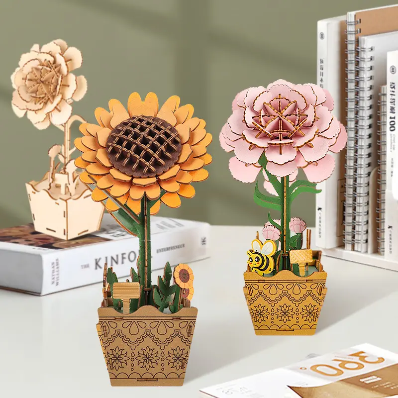 CE Certification DIY Wooden Sunflower Flower Pot Kit - China Suppliers & Factory for Creative Home Décor and Gifts Company, Product