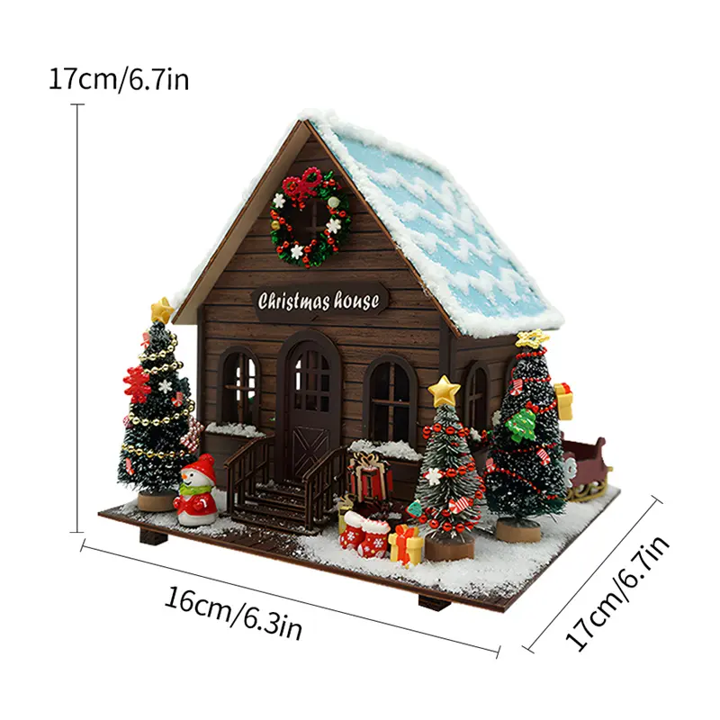 CE Certification DIY Wooden Christmas Cottage Model Kit from China - Custom Suppliers & Factory for Festive Home Décor Manufacturers, Pricelist