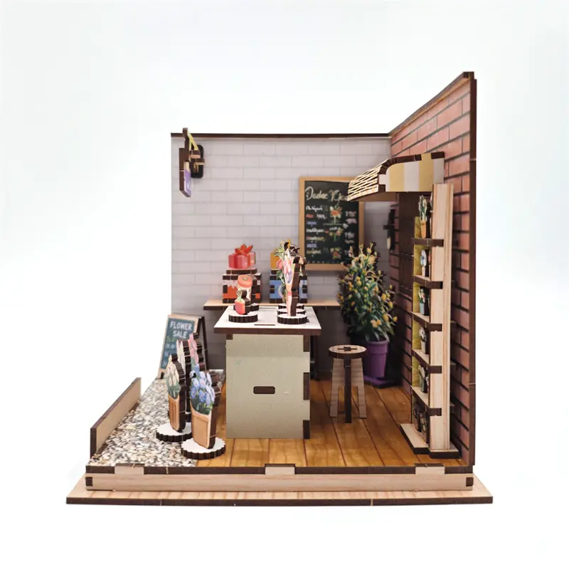 CE Certification DIY Miniature Wooden Flower Shop Kit - China Suppliers & Factory for Creative Home Décor and Gifts Manufacturer, Product