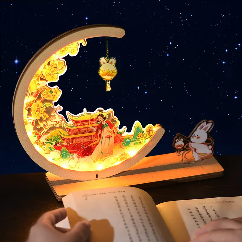 CE Certification DIY Wooden Crescent Moon Night Light Kit - China Factory Suppliers for Unique Home Decor and Gift Items Company, Service