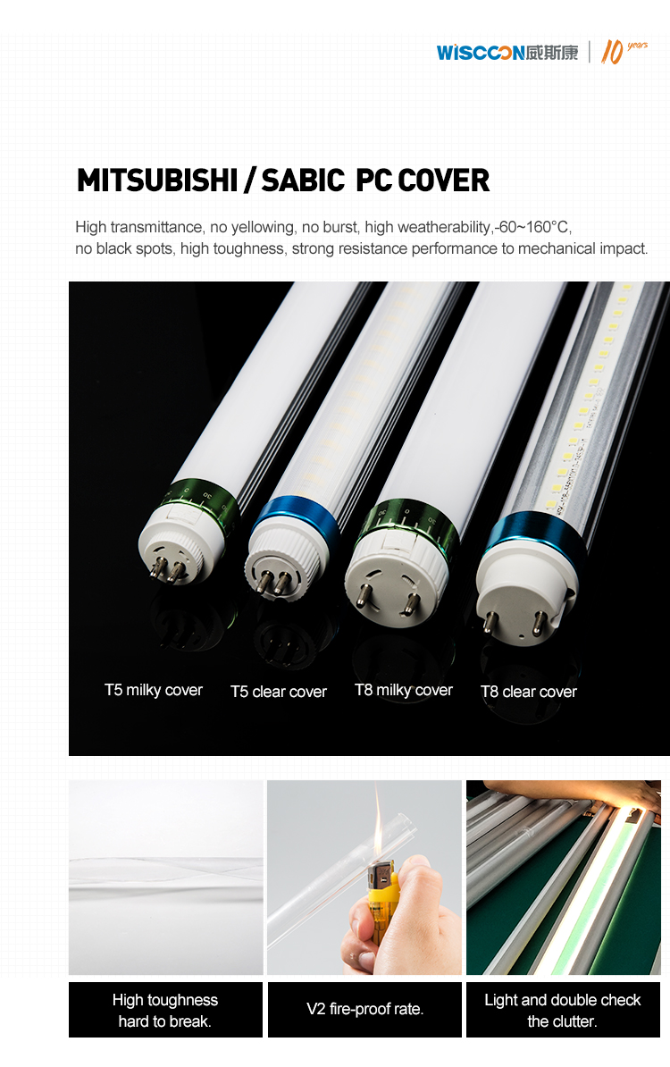 20w 1500mm Dimmable T5 T8 Led Tube Light Customizable Lamp Aluminum Customized 80 IP65 Tube 2 Meter Led Submersible Led Light T4