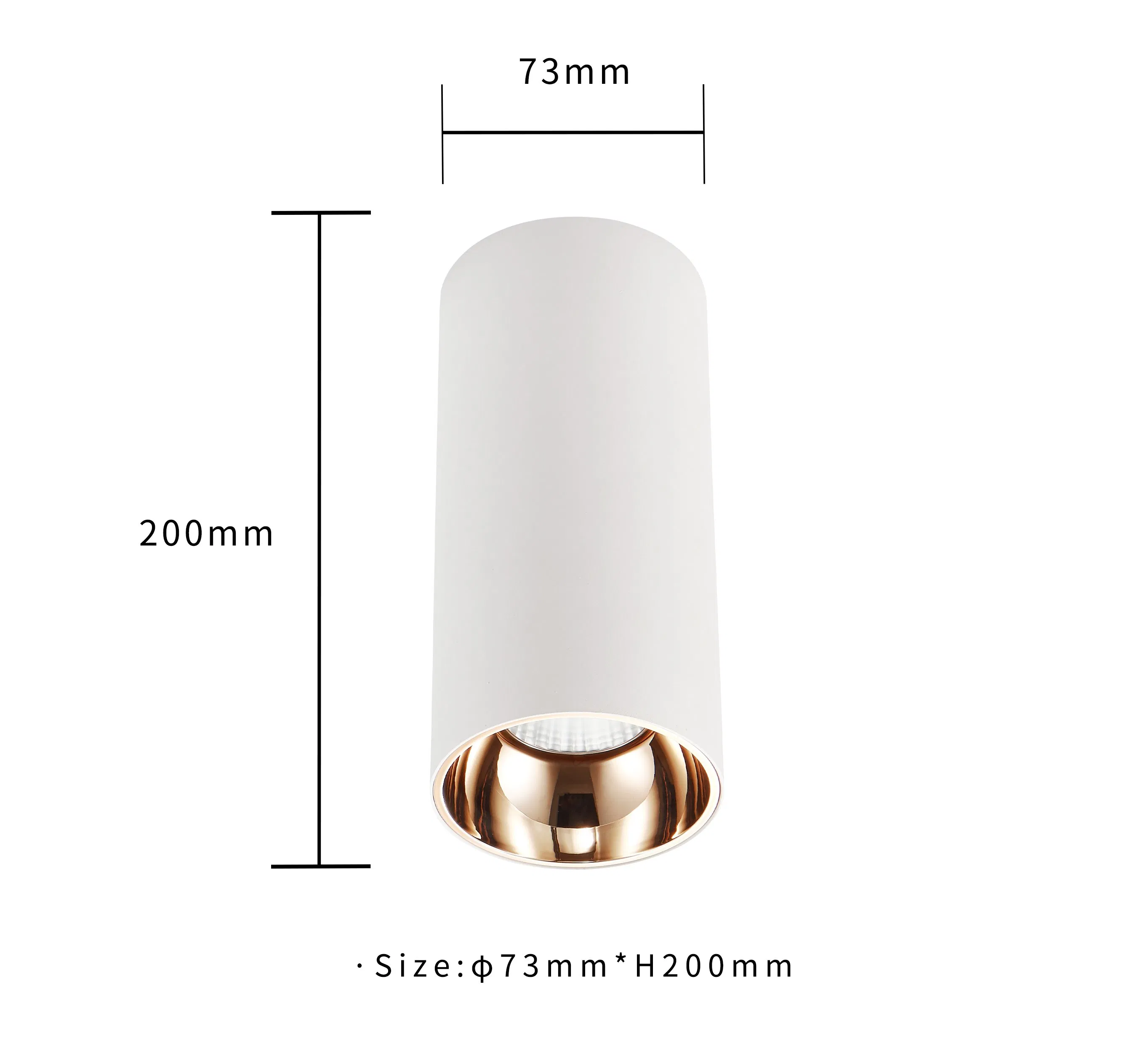 Aluminum 15W LED Spotlight Indoor Ceiling Light COB Surface Mounted Downlight for Bedroom/Living Room/Hotel