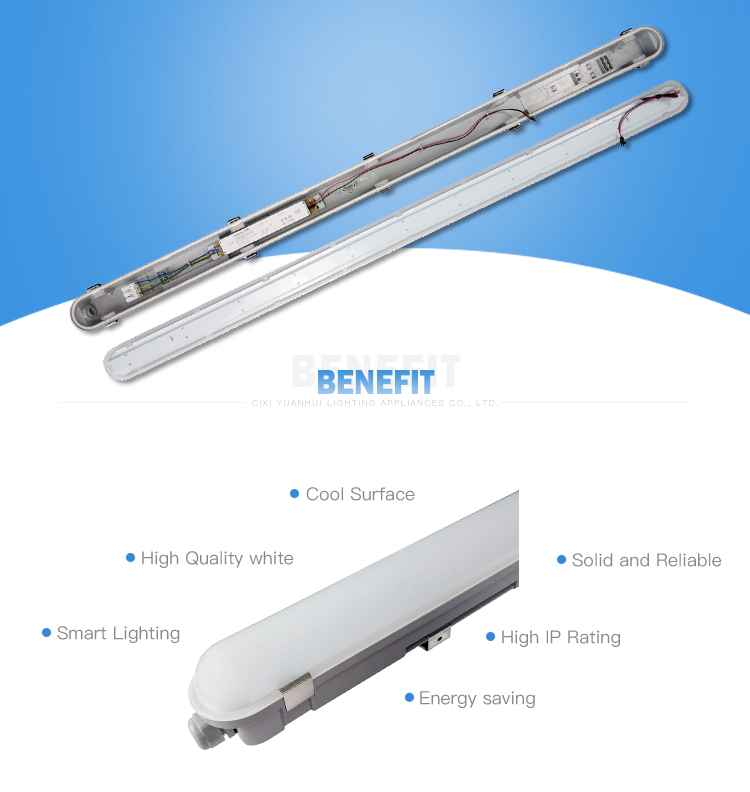 Industrial Linear Led Lighting Fixture Tri-proof Light