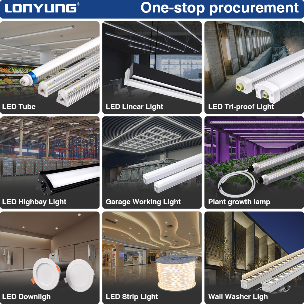 Modern CE ETL Indoor Office Lamp 4ft 8ft Aluminium Linkable Pendant Led Linear Tube Light Commercial Led Linear Lighting