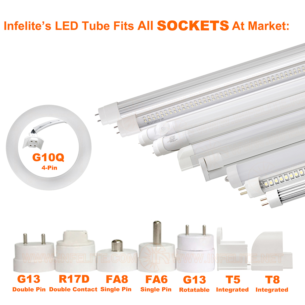 6w 10w 14w 18w 24w T8 32w Integrated Fluorescent 8feet Integration T5 Fixture Led Light Tube