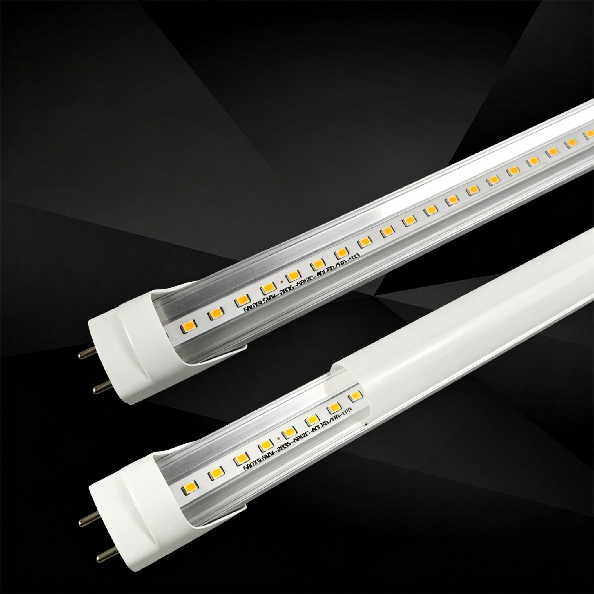 T8 Split Aluminum Plastic LED Tube Light 2835 Chip 85-265V High Brightness Linear Lamp for Warehouse Classroom Garage