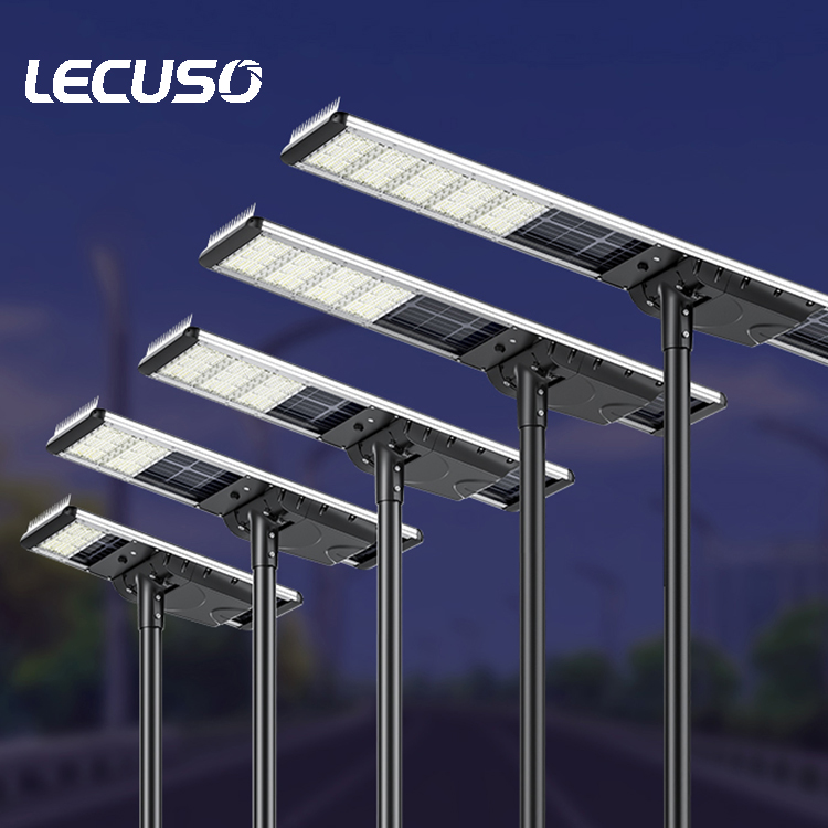 LECUSO New Best Quality Outdoor Waterproof 30w 60w 80w 100w 120w 150w Integrated All in One Led Solar Street Light