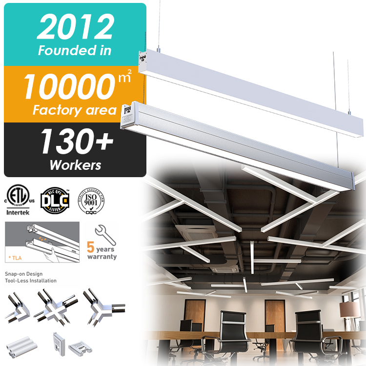 Modern Linear Pendant LED Light Suspension Lamp for Office Retail Shop Corridor and Commercial Indoor Lighting