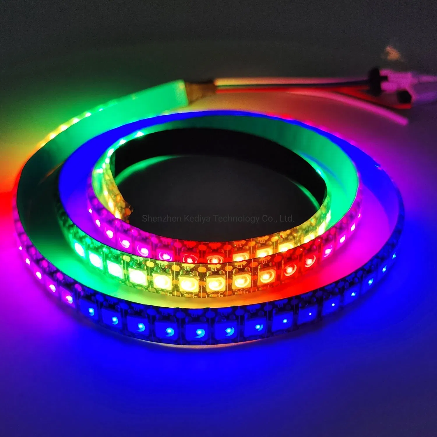 Highlight Ws2812 144LEDs Built-in Dream Color Digital High Density Pixel Light Addressable 5V COB RGB LED Strip 144LEDs LED Strip Light