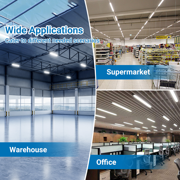 15w 20w 25w 30w 40w 55w 60w 65w 2ft 4ft 5ft 8ft Led Linear Batten Tube Lights for Office Shopping Mall