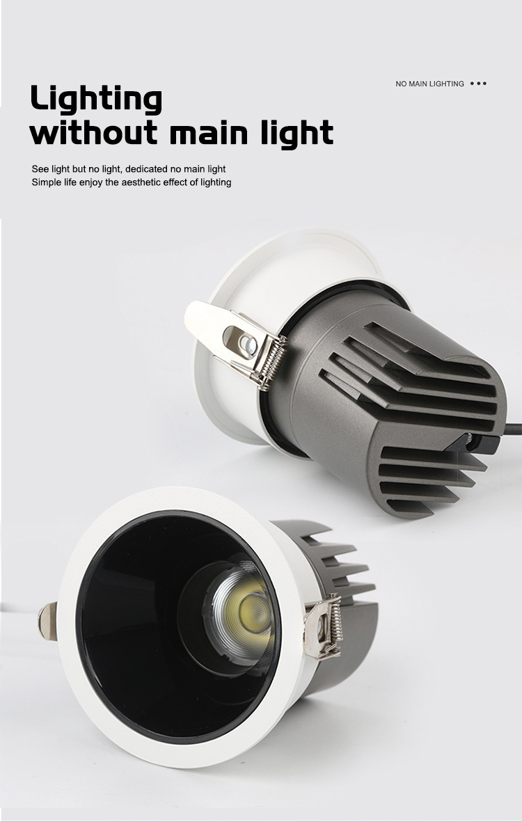 Recessed LED Downlight IP20 COB Spotlight 5W 10W 15W for Indoor Room