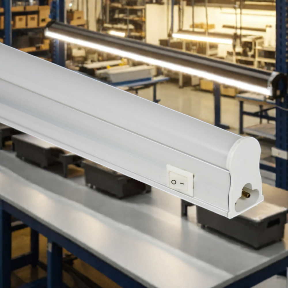18W Integrated Fluorescent LED Tube T5 Stand Lamp 220vdc36v Switch Assembly Line Light 1200mm Aluminum PC Body Hotel Indoor Use