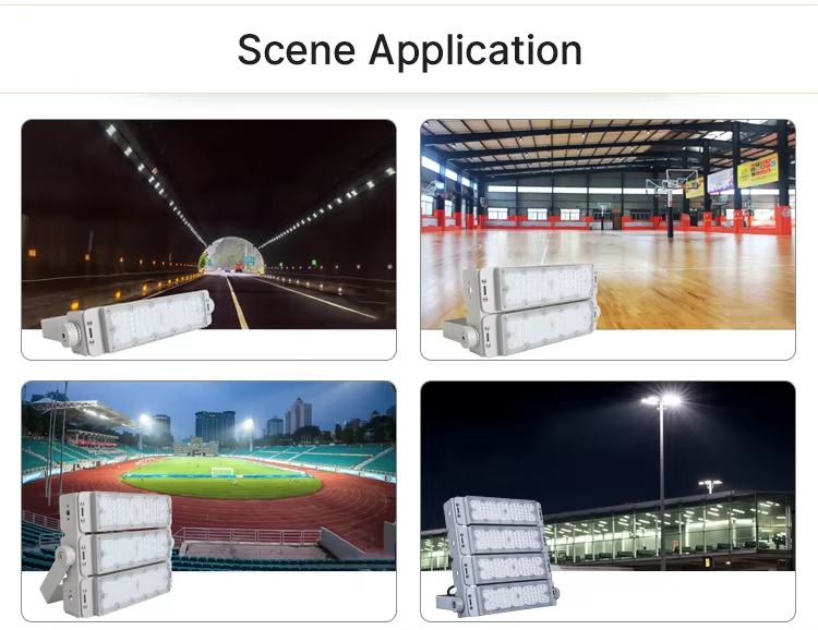 4 Modules 200W LED Floodlight DC24V IP66 Waterproof Outdoor Led Flood Light for Tunnel Light Parking