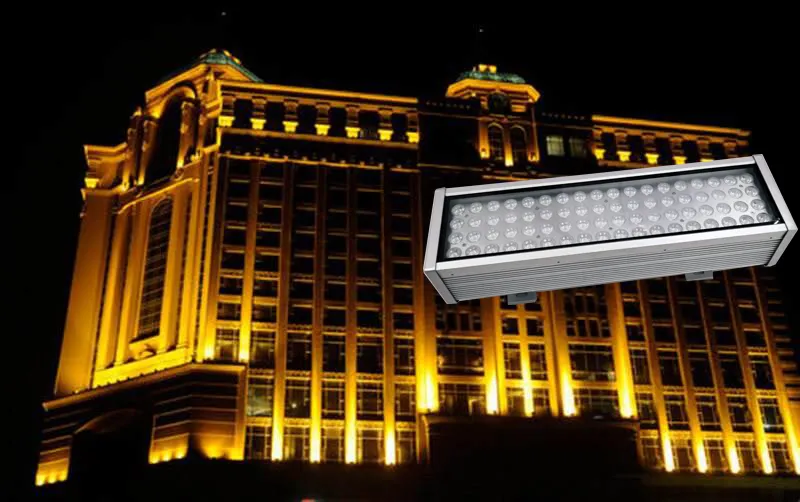 Outdoor Building Full RGB Color Linear 120V White LED Strip Light Wall Washer