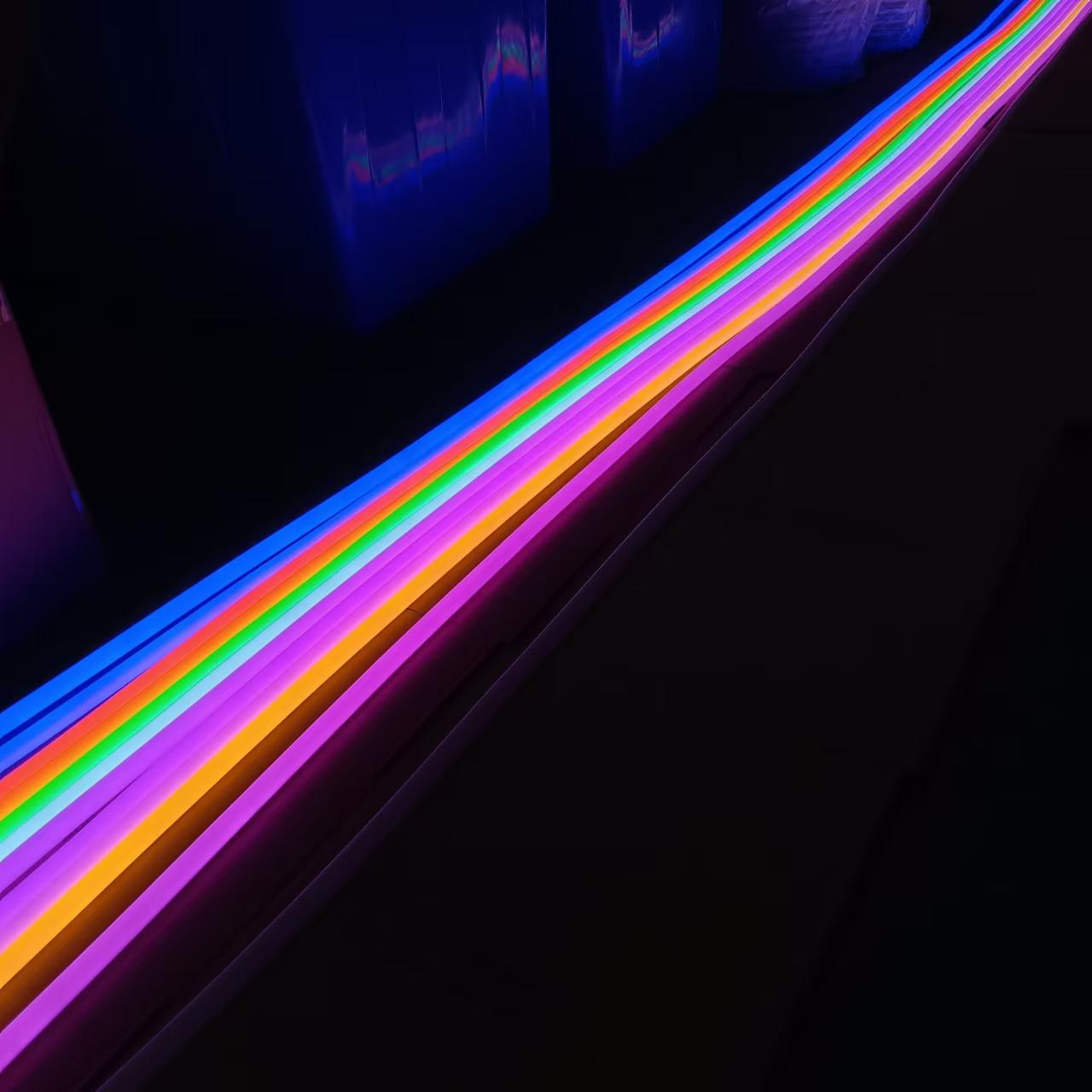 Round Silicone Tube Light 270-Degree Invisible Light Spot LED Flex Neon Linear Lights12v 24v 5m 10m Neon Flex Waterproof IP67