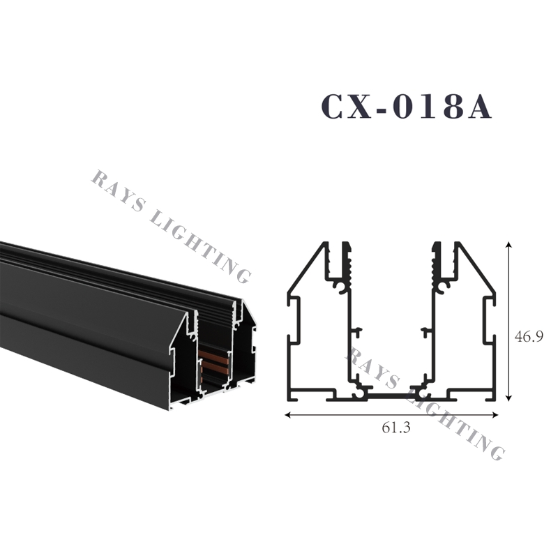 High Quality Magnetic LED Track Rail System 48V Aluminum Magnetic Track Light Profile for UK Russia Stretch Ceiling