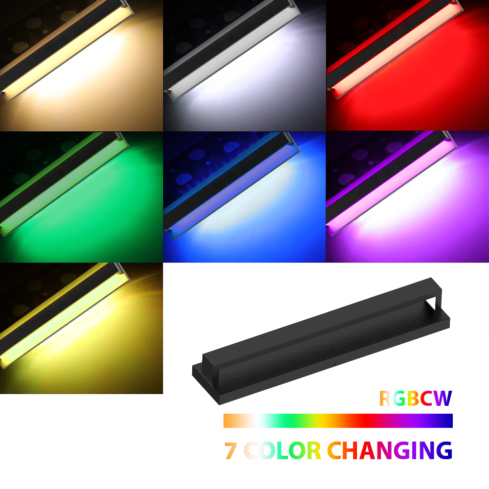 Energy-Saving Long Strip Linear LED Wall Light 8W 10W 12W 24W RGBW 5CCT IP65 Waterproof Indoor Outdoor Sconce