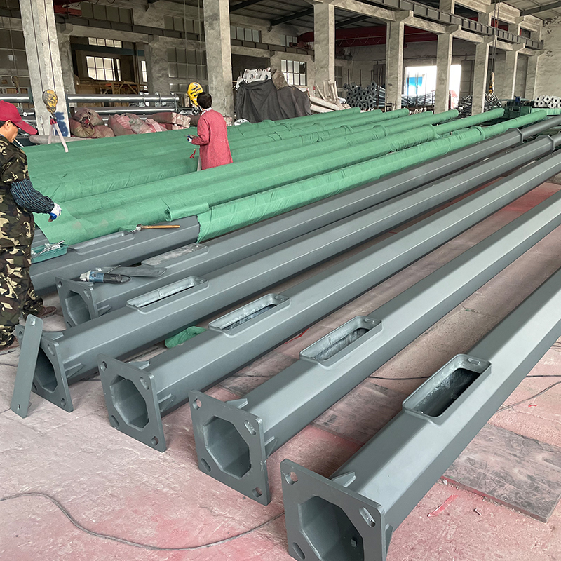 Customized Outdoor 4m 5m 6m 7m 8m 9m 10m 12m Double Single Arm Price Galvanized Steel Solar Street Lamp Post