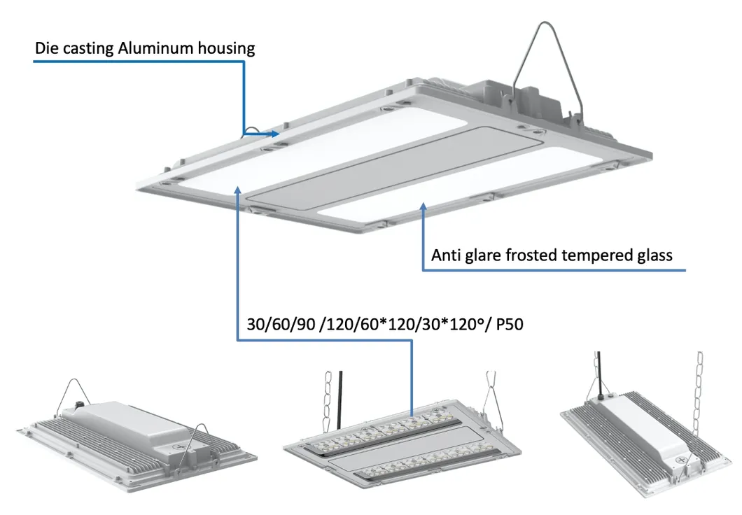 Anti Glare Linear LED High Bay Shop Light