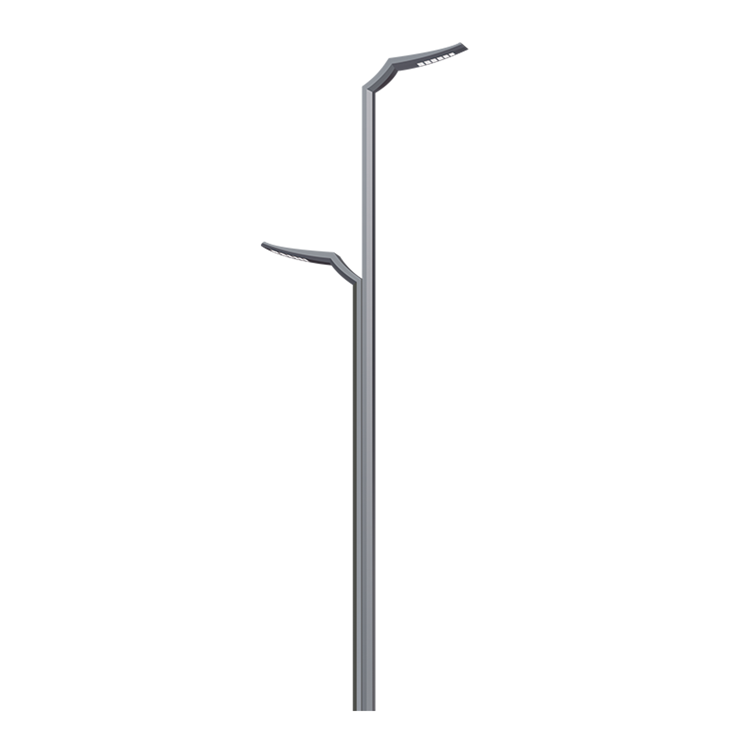 30W-200W IP66 AC/DC LED Street Light Aluminum Alloy Pole Ra70 CRI 3000-5000K Color Temp 4500-15000LM 50000 Hours 3-Year Warranty