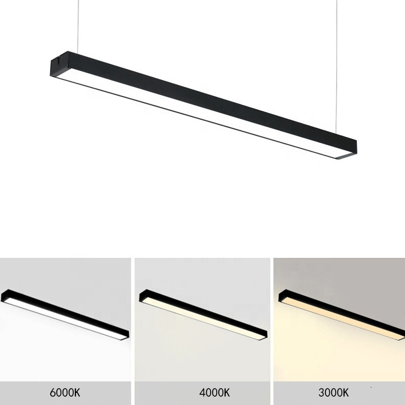 Aluminum 3600Lm Bright up and Down Ceiling Suspended Pendant Linkable Led Batten Linear Light for Office Warehouse