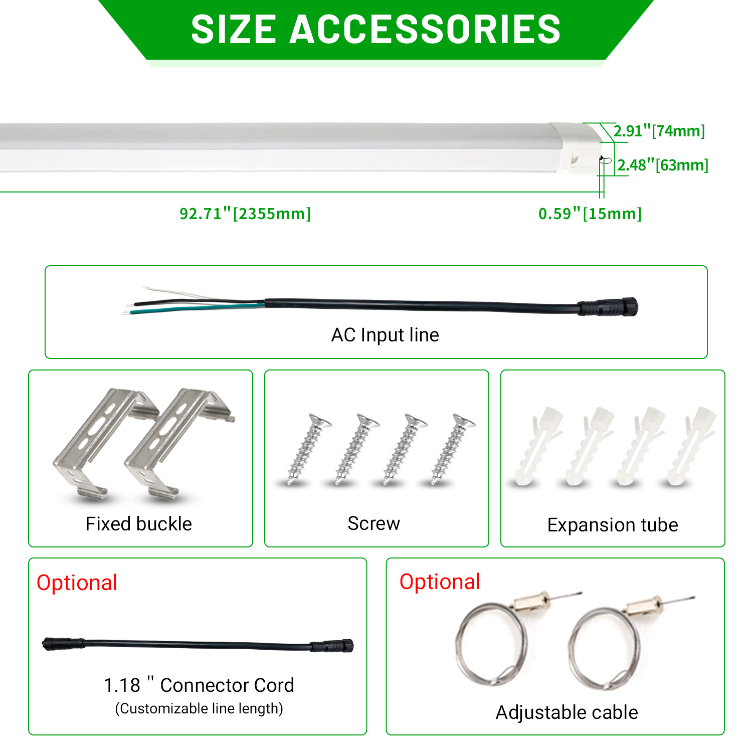 New Design Ip65 Waterproof 8FT LED Linear Light 60W Tri-Proof Tube Triproof Led Light for Warehouse Lighting