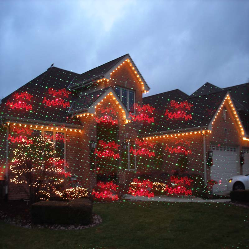 2026 Outdoor Laser Light Motion 16 Patterns in 1 Red, Green, Outdoor Decor Laser Lights Projector With Remote Control