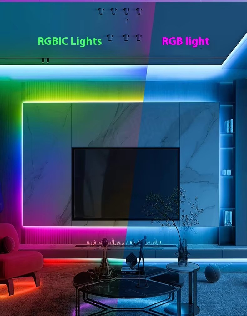 360° Twisting LED Neon Flex 5V USB RGB IC Strip Light APP Remote Control for Christmas Room Decoration