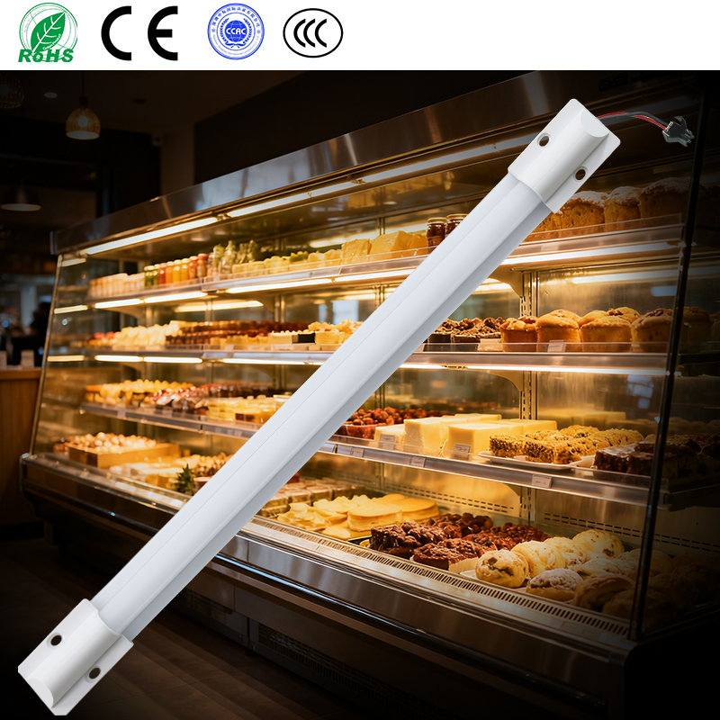 Commercial Flicker-Free Tri-Proof LED Linear Light Bar 30*12mm Customizable Freezer Lighting 75 Beam Angle CRI 80 Multi-Color