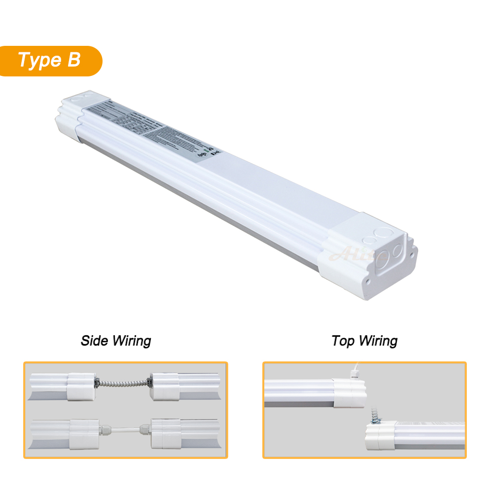 LED Waterproof IP65 Tri-proof Industrial Garage Light Fixture with 3000K-6500K Color Temp &amp; CRI>80