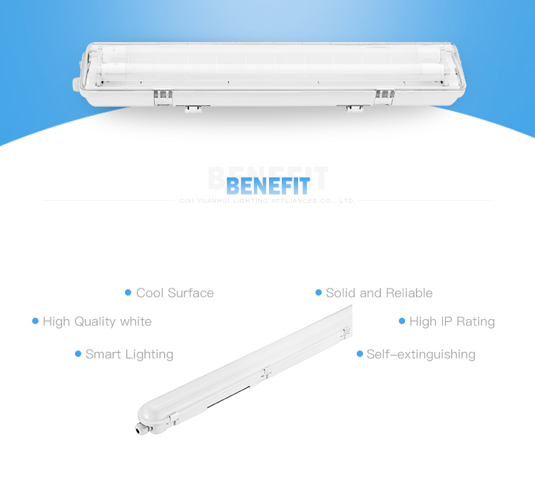 Led Tri Proof T8 Waterproof Fluorescent Light Fixtures Ip65