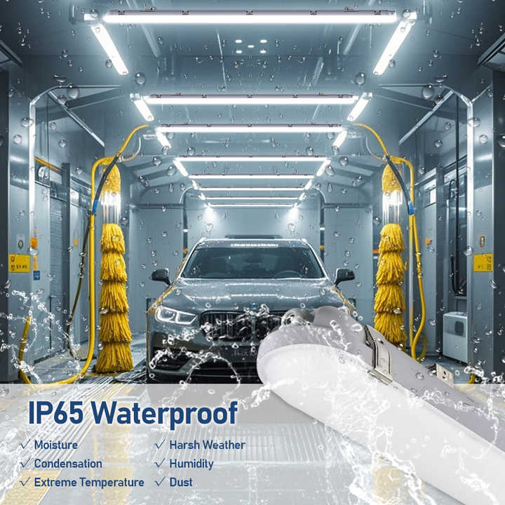 IP66 Waterproof Dustproof Anti-Corrosion Vapor Tight Weatherproof Light Triproof Led Batten Light Led Flat Tri-Proof Light