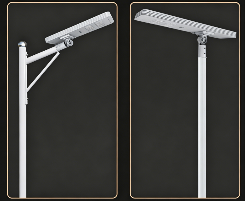 LY IP67 Solar Battery LED Street Light with 6000K Color Temp 120 Beam Angle Remote Control CE Certified 1-Year Warranty