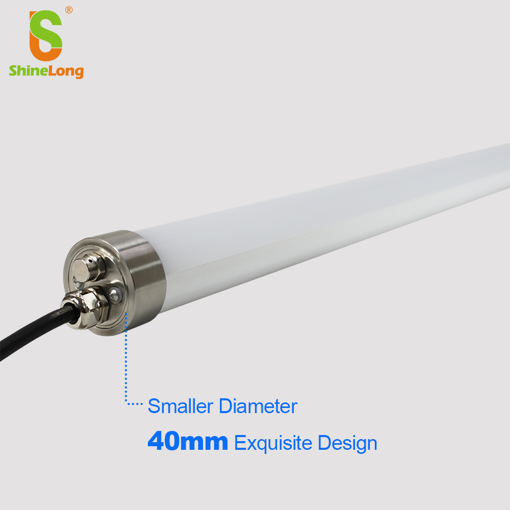 IP66 IK10 Round Mini LED Linear Office Lights 600mm 10W T5 T6 PC Tube Light
