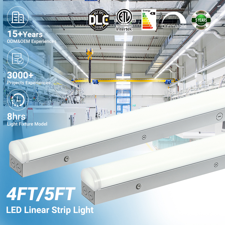 15w 20w 25w 30w 40w 55w 60w 65w 2ft 4ft 5ft 8ft Led Linear Batten Tube Lights for Office Shopping Mall