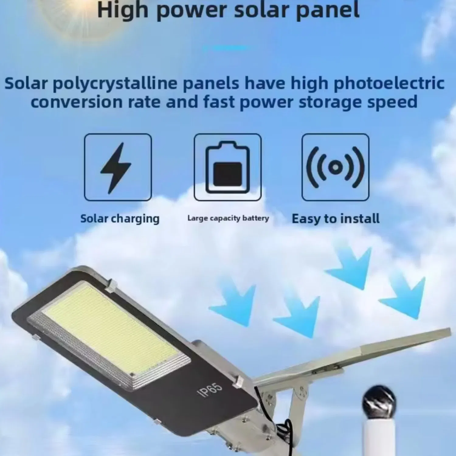 Anti Impact Anti Vibration Resist External Collision Roadside Public Facilities LED Solar Street Light