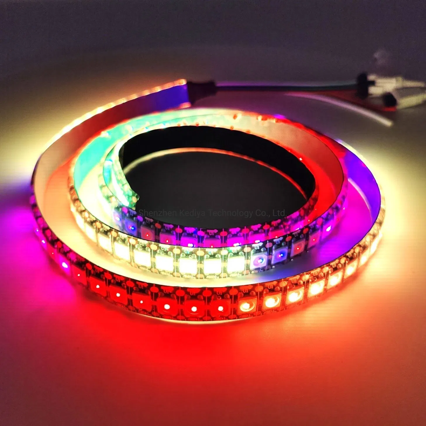Highlight Ws2812 144LEDs Built-in Dream Color Digital High Density Pixel Light Addressable 5V COB RGB LED Strip 144LEDs LED Strip Light
