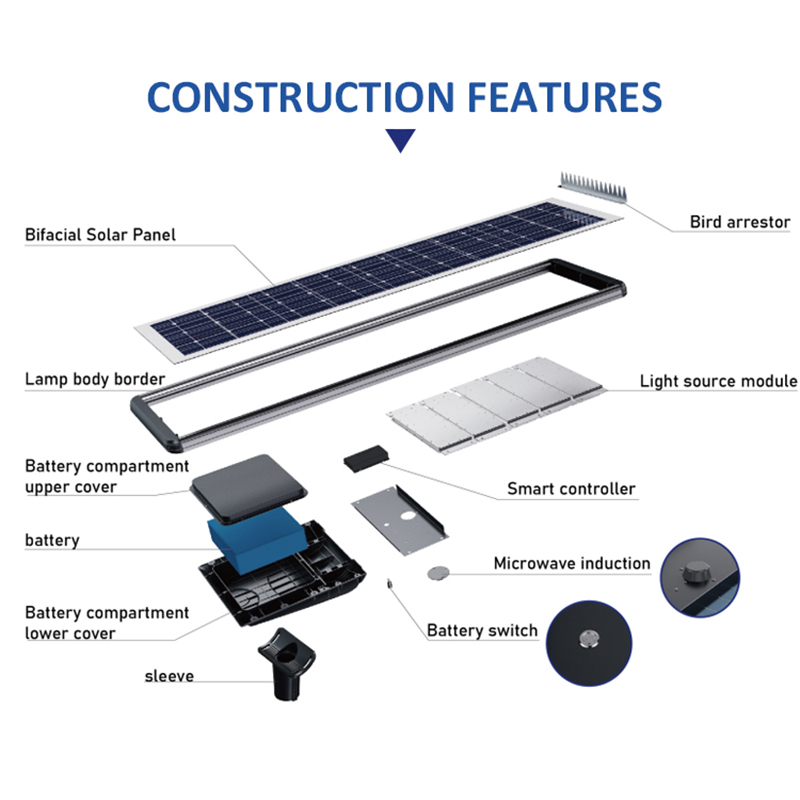 LECUSO New Best Quality Outdoor Waterproof 30w 60w 80w 100w 120w 150w Integrated All in One Led Solar Street Light
