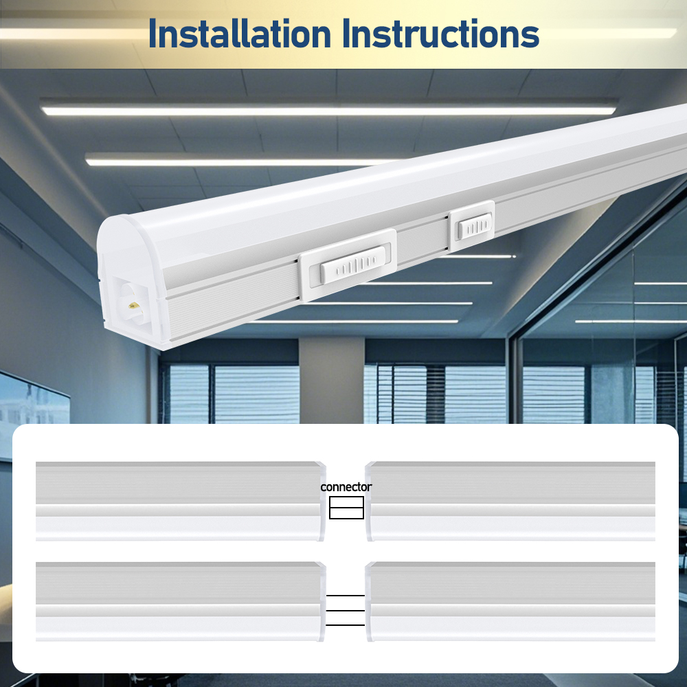 UL ETL 35/40/50/57/65K 5CCT Selectable 20W-40W 3Power Selectable 4FT Integrated Led Linear Batten T8 Led Tube Light