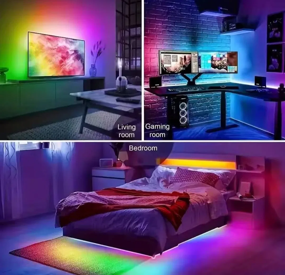 360° Twisting LED Neon Flex 5V USB RGB IC Strip Light APP Remote Control for Christmas Room Decoration