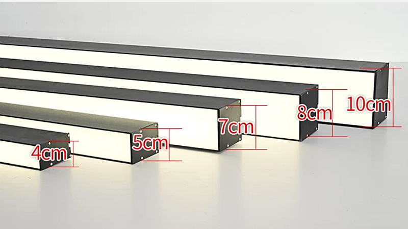 Custom Creative Chandelier Billiard Ambiance Seamless Connectable Industrial Modern Dimmable Office LED Linear Work Light