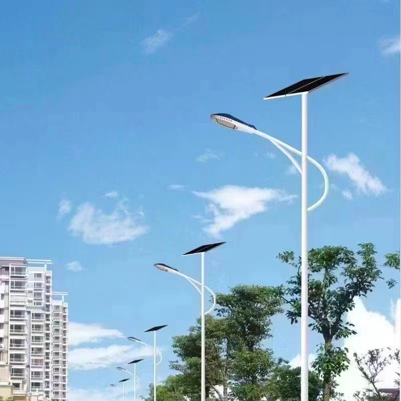 Commercial Split Solar Street Light Complete Kit With Galvanized Lamp Post