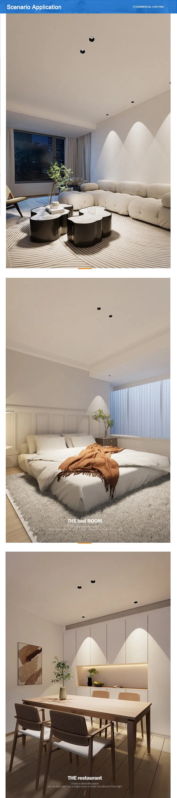 Recessed LED Downlight IP20 COB Spotlight 5W 10W 15W for Indoor Room