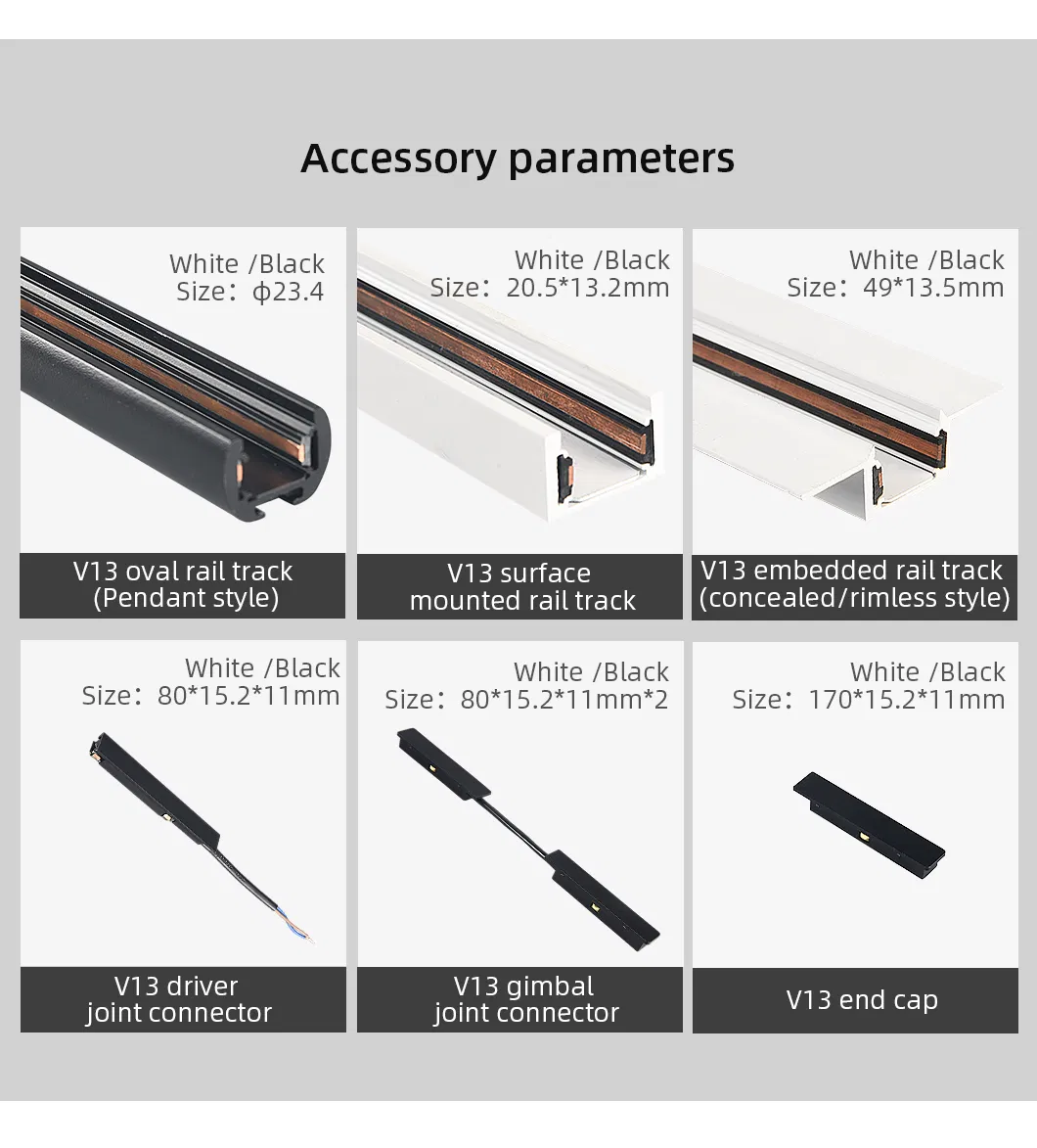 Ultra-Thin 48V/24V Safety Magnetic LED Track Lights for Concise Space