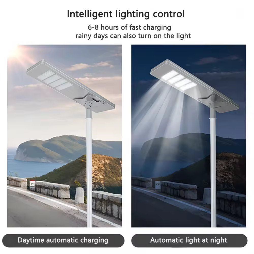 Factory Direct IP65 Waterproof 12.8V Die-cast Aluminum Alloy Outdoor Road Lighting OEM ODM Integrated Solar Street Light