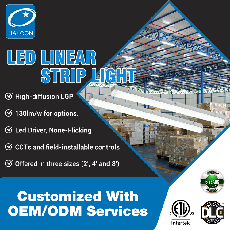 15w 20w 25w 30w 40w 55w 60w 65w 2ft 4ft 5ft 8ft Led Linear Batten Tube Lights for Office Shopping Mall