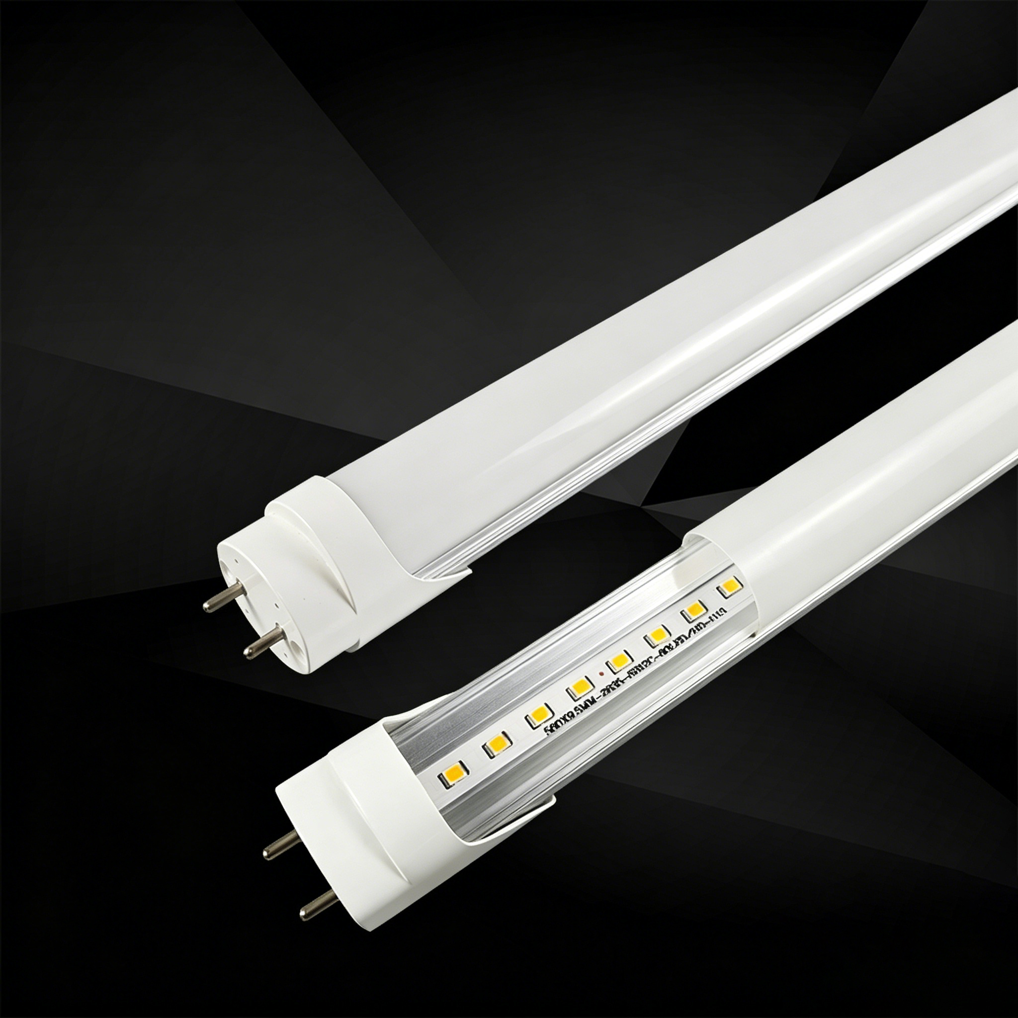 T8 Split Aluminum Plastic LED Tube Light 2835 Chip 85-265V High Brightness Linear Lamp for Warehouse Classroom Garage