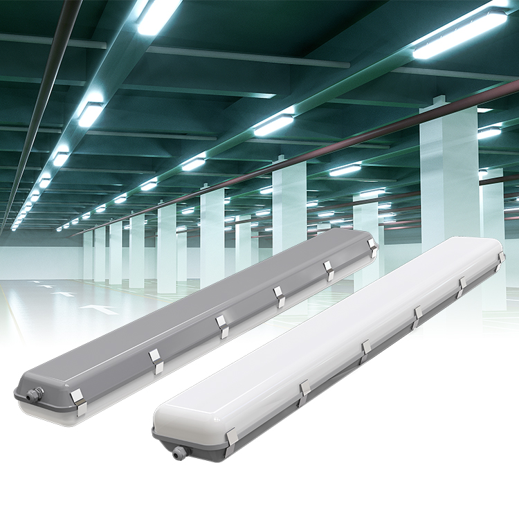 LED Tri Proof Light 4FT IP66 Waterproof Fixture for Industrial Warehouse Garage Parking and Tunnel Lighting